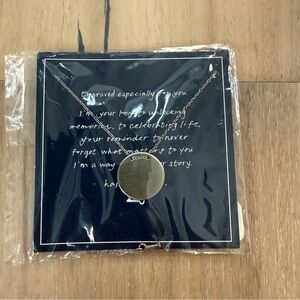 Stella & Keep Dot Silver Engravable Disc Necklace